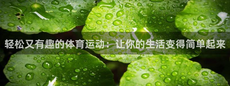米兰体育app下载：轻松又有趣的体育运动：让你的生活变得简单起来